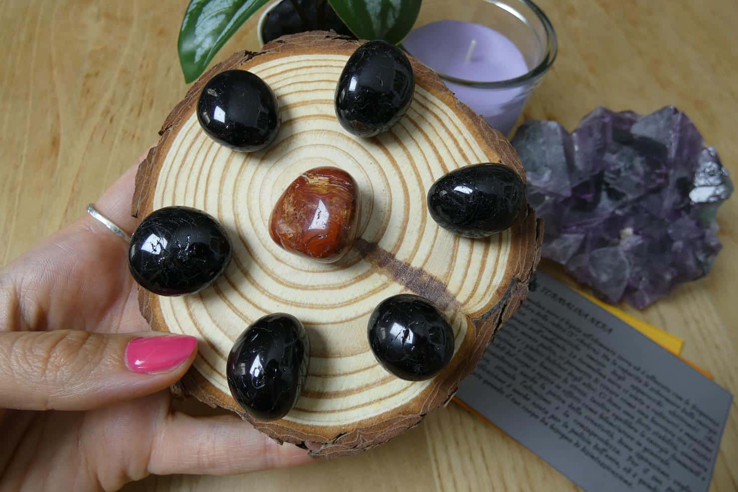 MANDALA IN TORMALINA NERA E AGATA CRAZY LACE 1