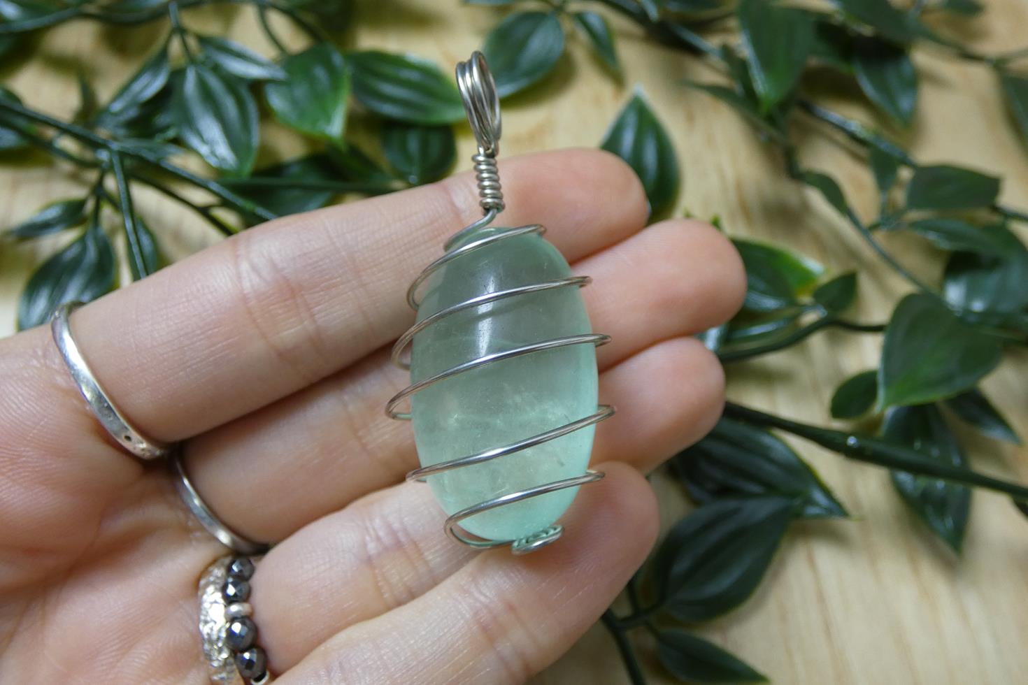 COLLANA IN FLUORITE VERDE