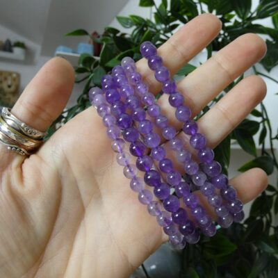 BRACCIALE IN AMETISTA CHIARA