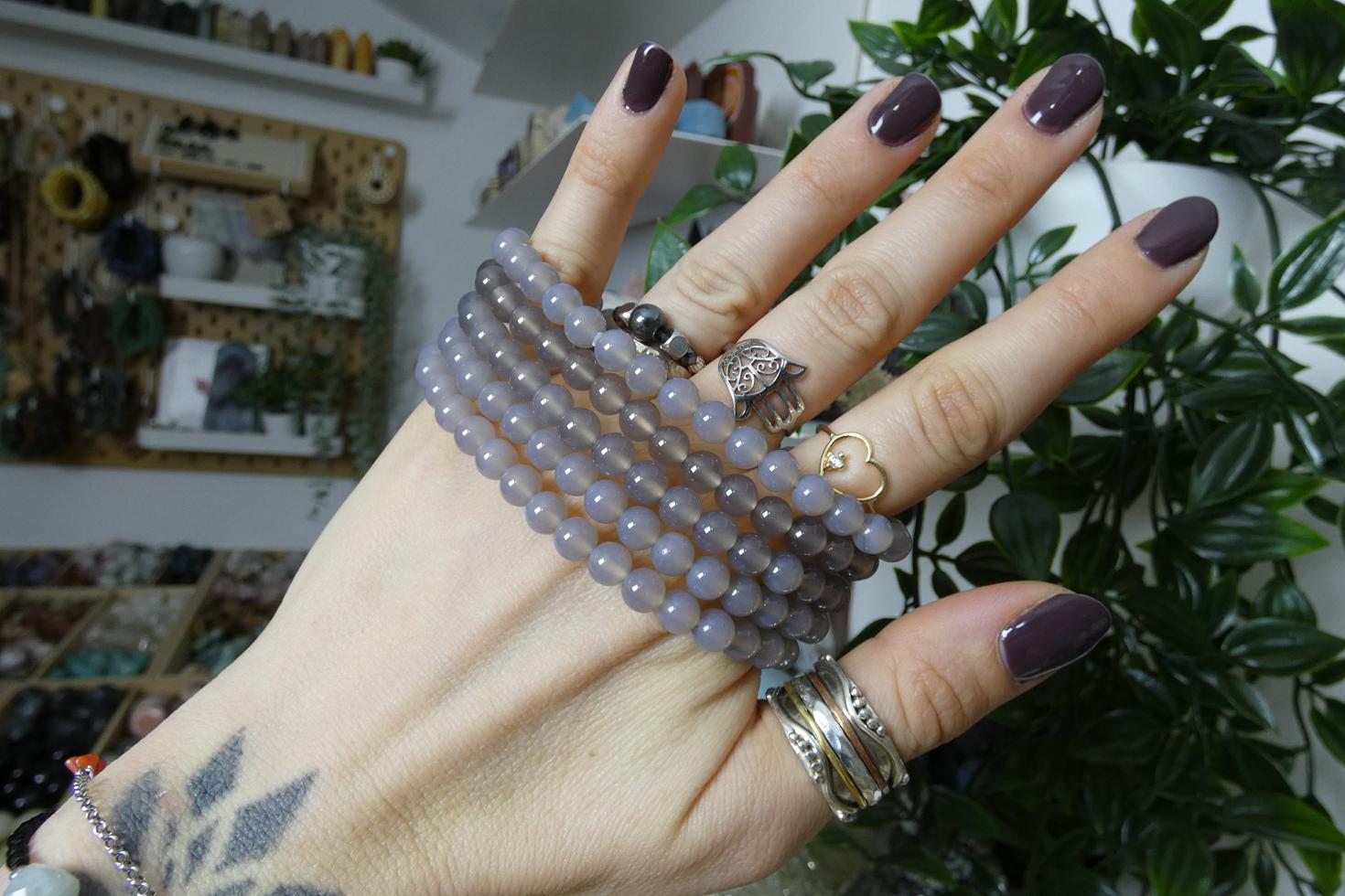BRACCIALE IN AGATA GRIGIA