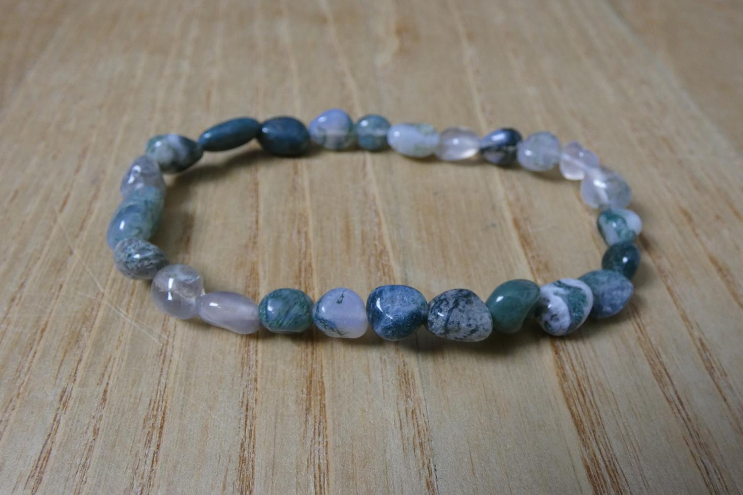 BRACCIALE IN AGATA MUSCHIATA PIETRE NATURALI 1