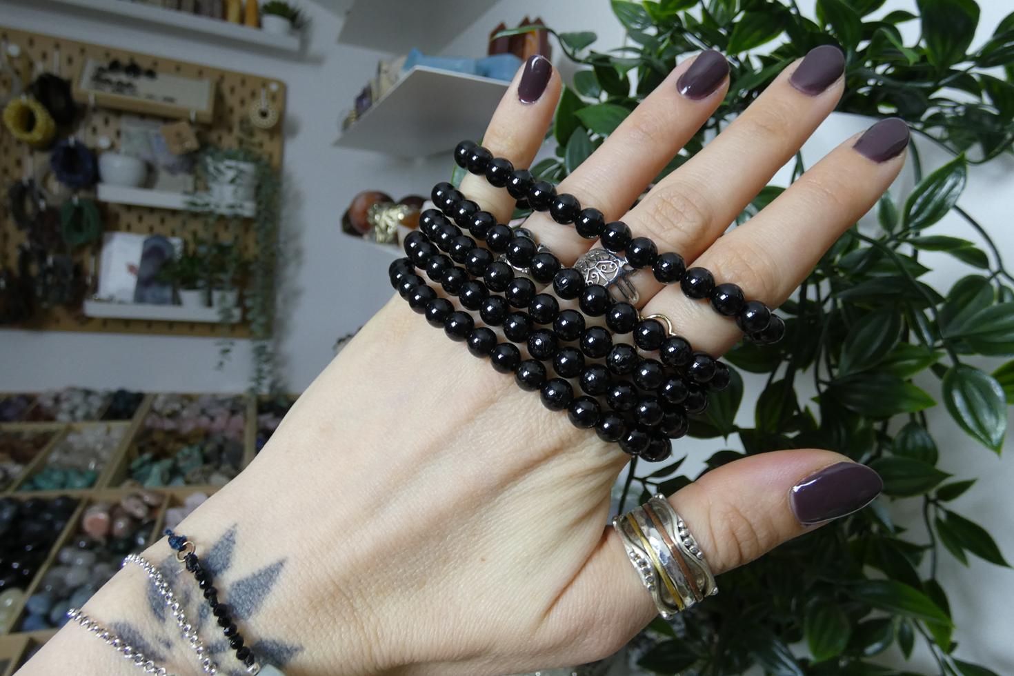 BRACCIALE IN TORMALINA NERA