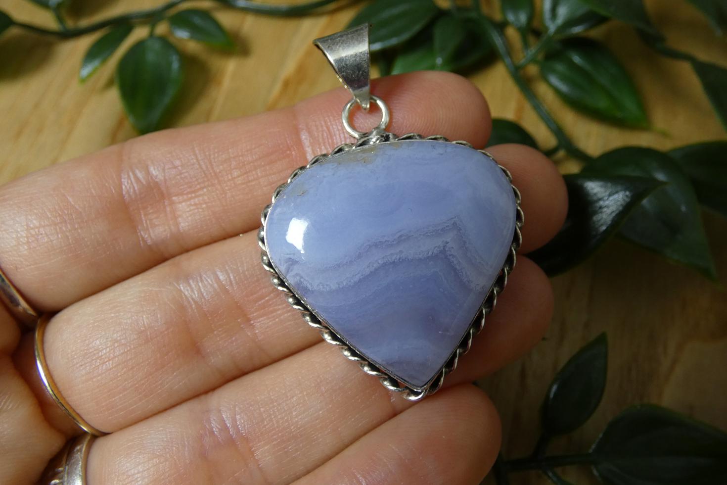 CIONDOLO IN AGATA BLUE LACE 4