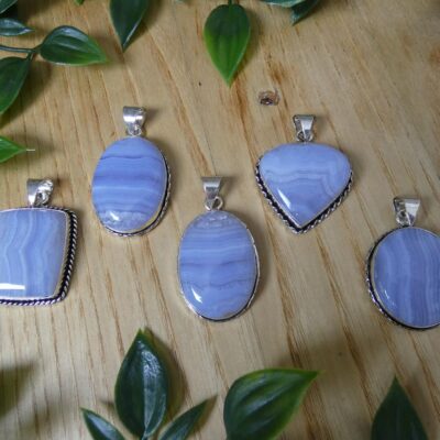 CIONDOLO IN AGATA BLUE LACE