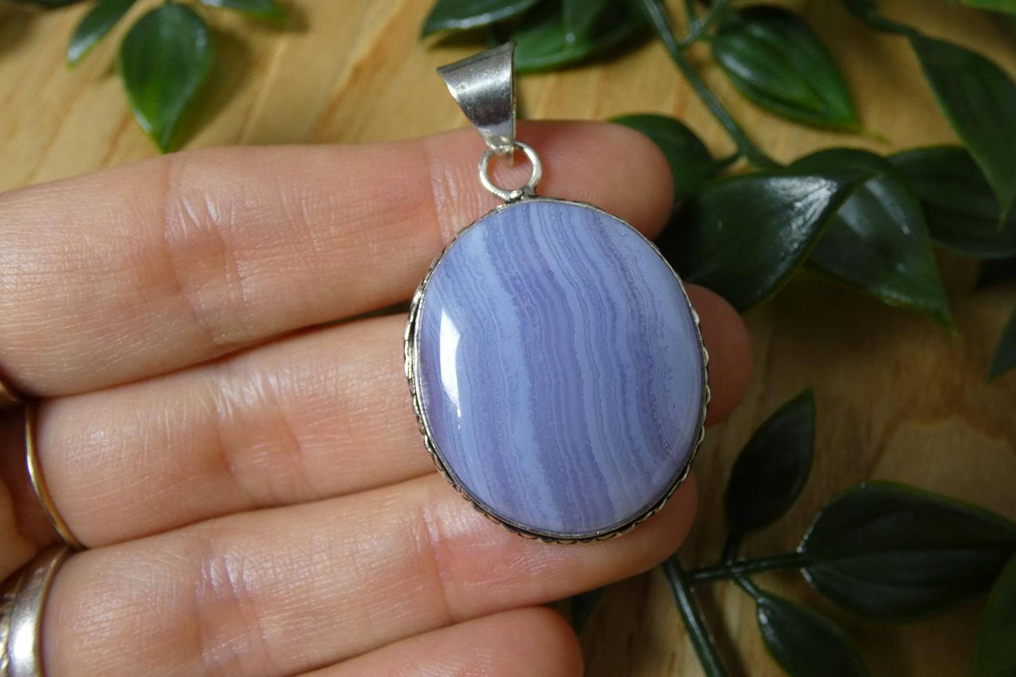 CIONDOLO IN AGATA BLUE LACE 5