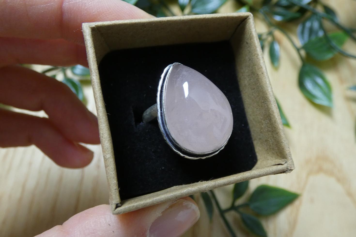 ANELLO IN QUARZO ROSA 3