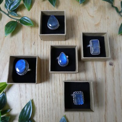 ANELLO IN LABRADORITE BLU