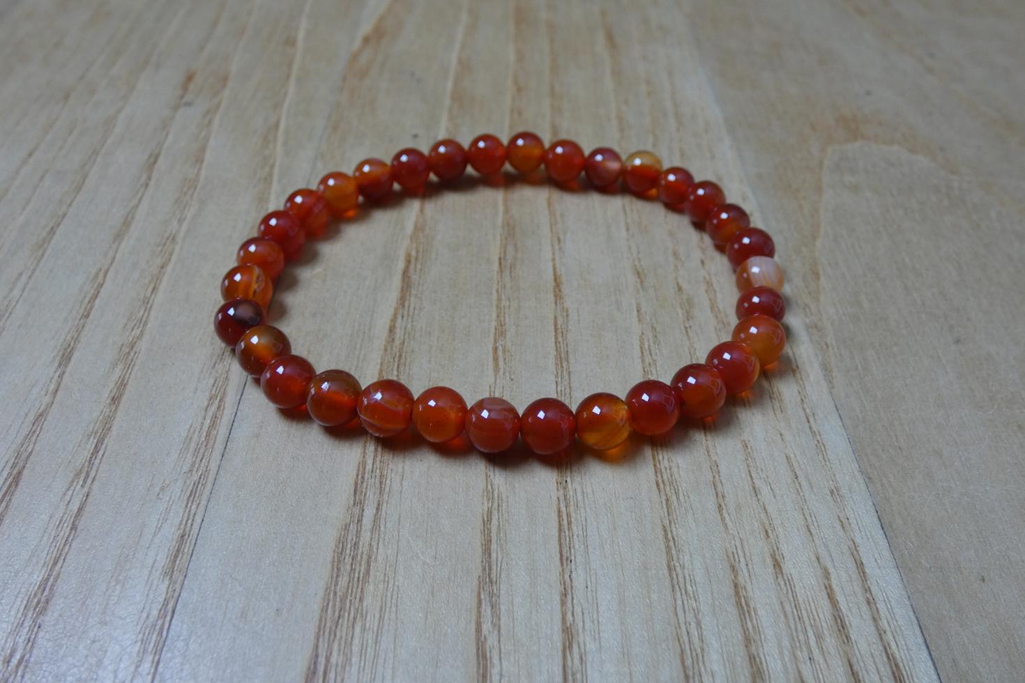 BRACCIALE IN AGATA CORNIOLA SFERE 1