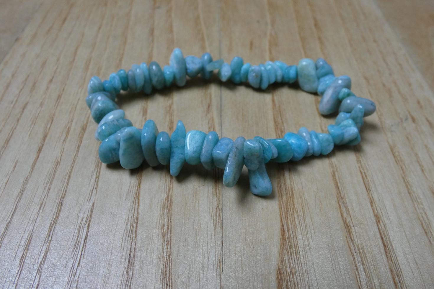 BRACCIALE IN AMAZZONITE CHIPS 1