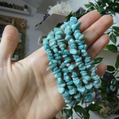 BRACCIALE IN AMAZZONITE CHIPS