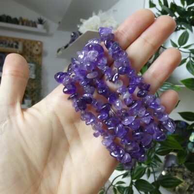 BRACCIALE IN AMETISTA CHIPS