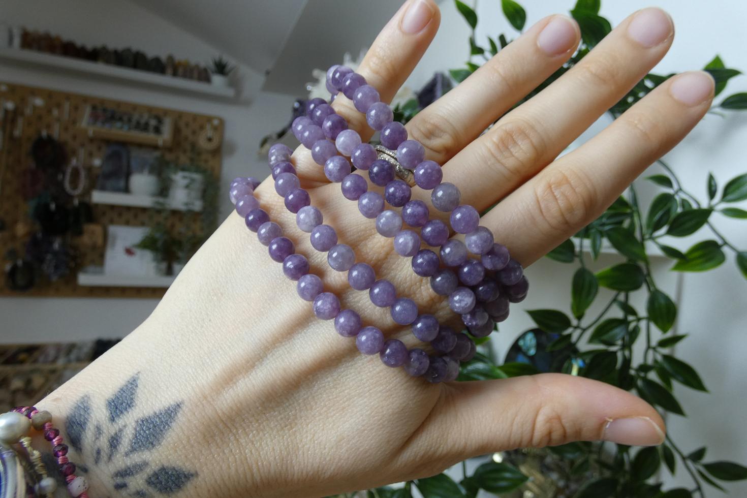 BRACCIALE IN LEPIDOLITE 0