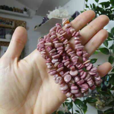 BRACCIALE IN RODONITE CHIPS