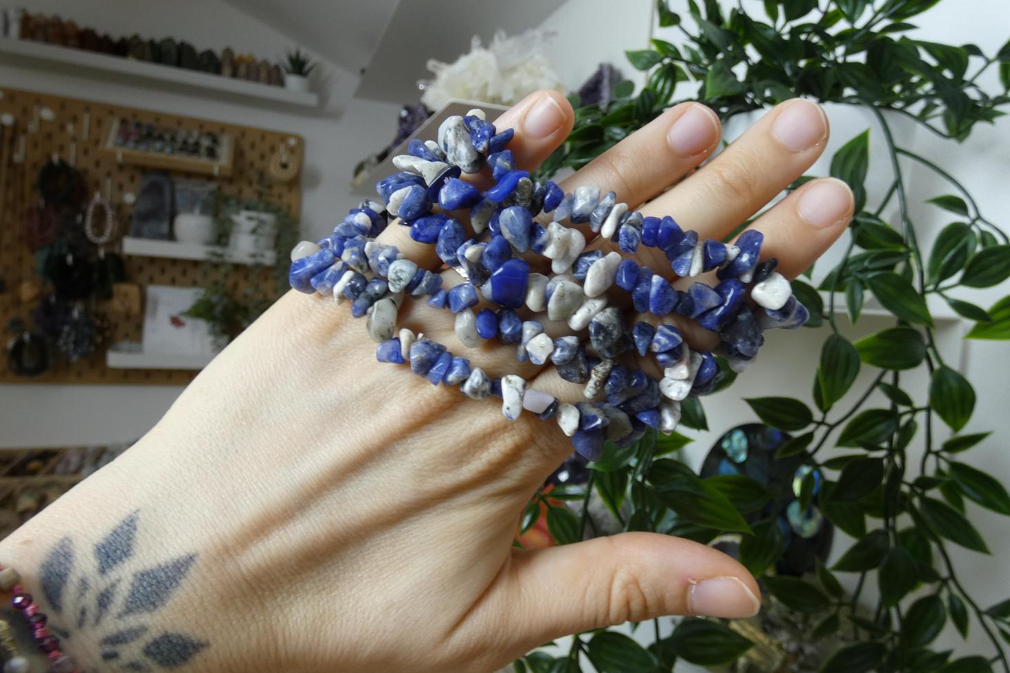 BRACCIALE IN SODALITE CHIPS 0