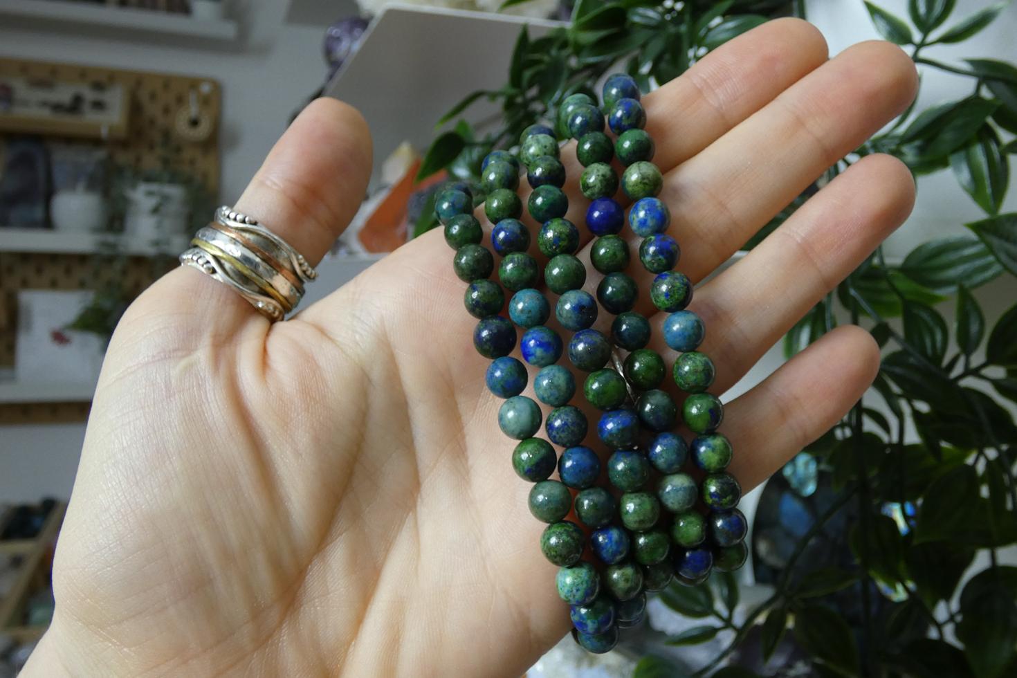 BRACCIALE IN AZZURRITE MALACHITE