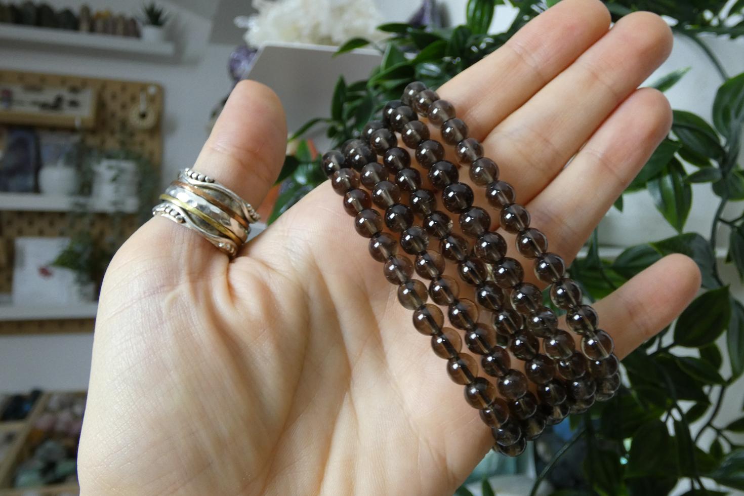 BRACCIALE IN QUARZO FUME'