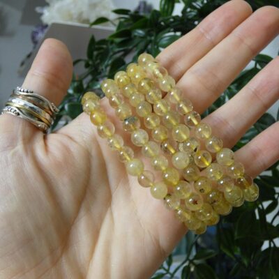 BRACCIALE IN QUARZO RUTILATO