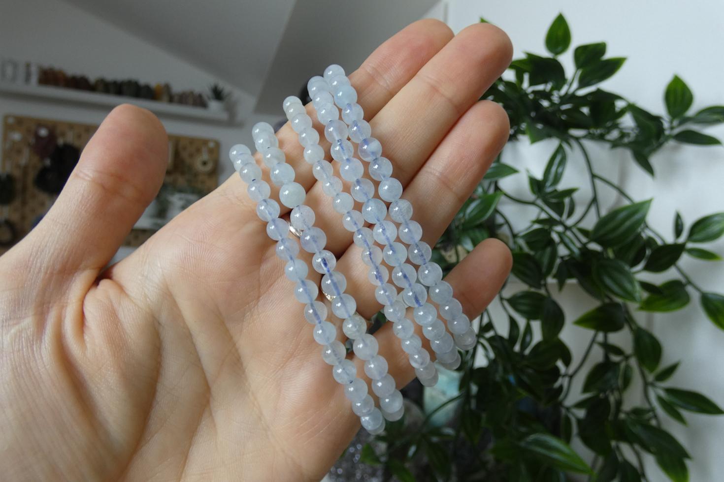 BRACCIALE IN ACQUAMARINA SFERE