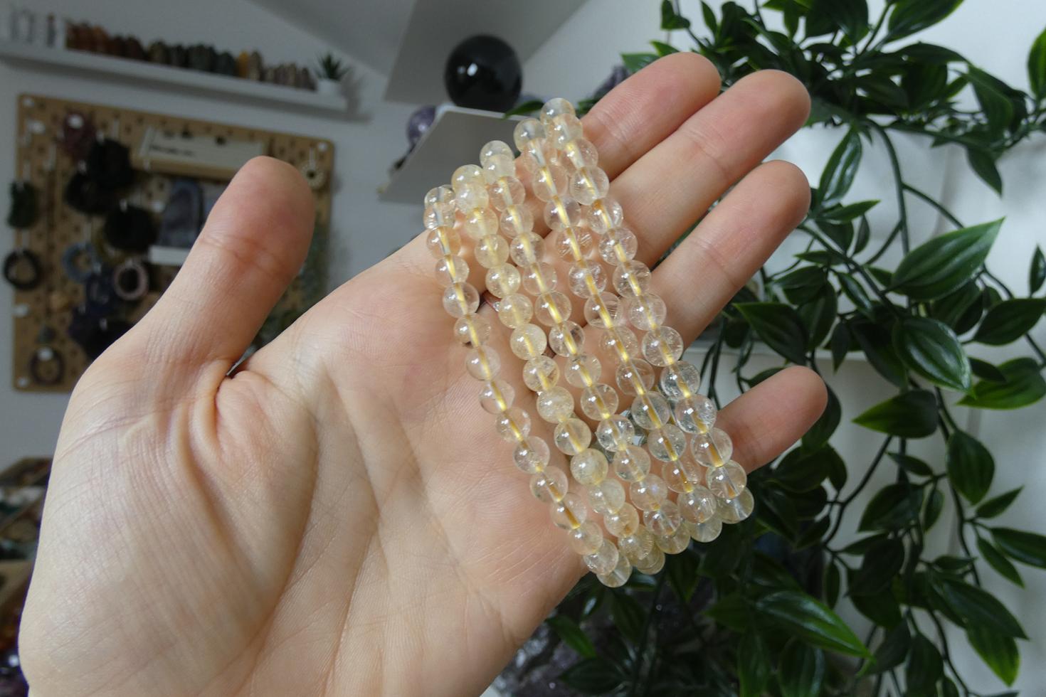BRACCIALE IN QUARZO CITRINO