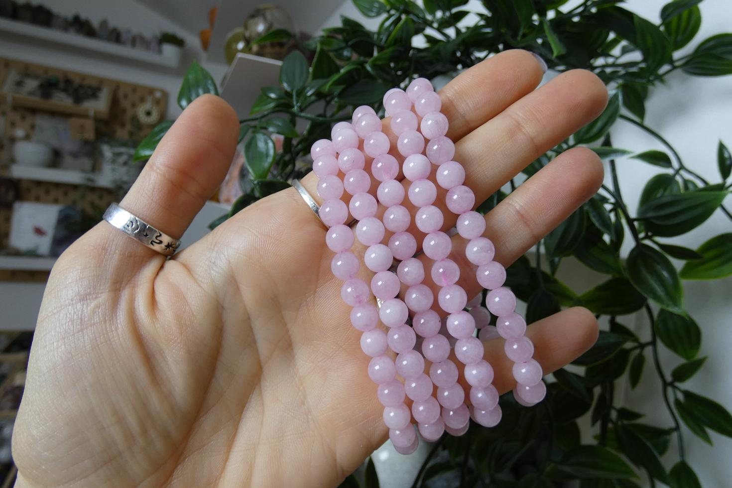 BRACCIALE IN QUARZO ROSA